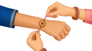 A perfect digital asset of Rakhi Hands Illustration, delivered as a clear PNG for all your cultural holiday designs