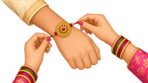 Ready to use digital Rakhi Hands Illustration, provided as a high-resolution PNG, perfect for all your festive projects