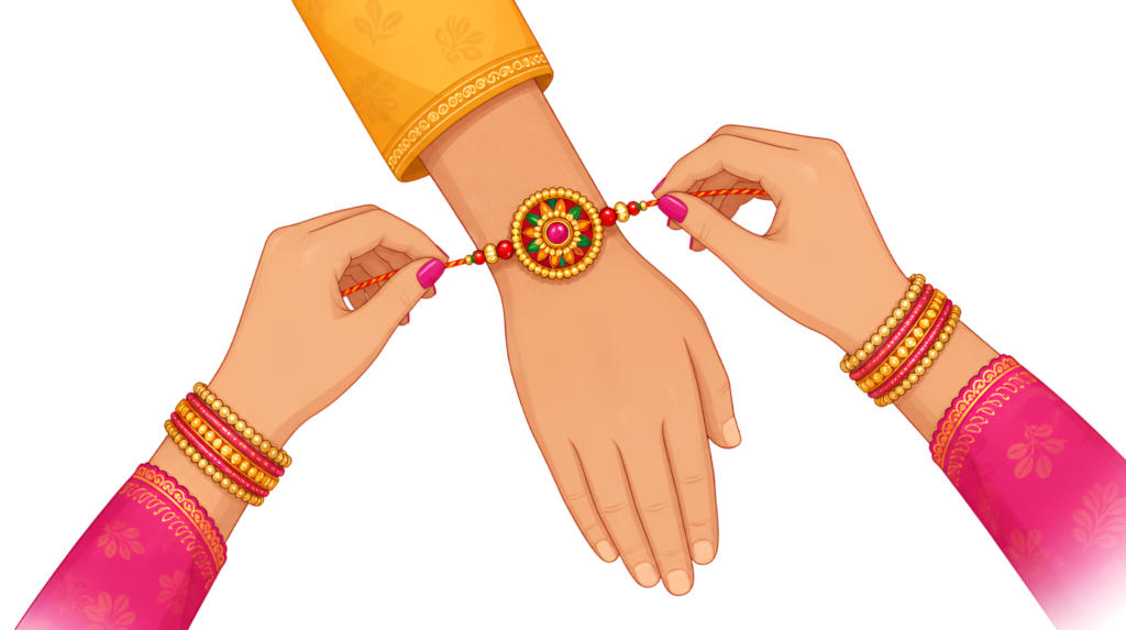 - Infuse your projects with culture using this vibrant Rakhi Hands Illustration, a high-quality PNG graphic for festival celebrations Free PNG Download