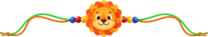 Discover this vibrant lion face Rakhii design, a delightful PNG illustration perfect for children’s festival crafts and digital projects