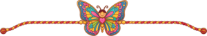 Capture attention with this exquisitely detailed butterfly Rakhii, a colorful PNG vector-style illustration for elegant greeting cards and festive digital designs