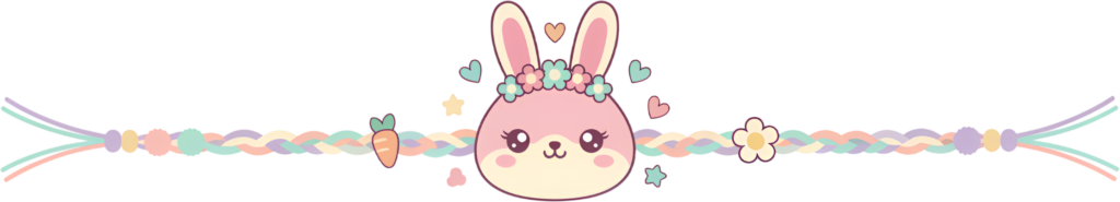 - Acquire this sweet pastel bunny Rakhi, a charming PNG artwork with delicate flower crowns and braided strings, suitable for baby shower designs and gentle illustrations Free PNG Download