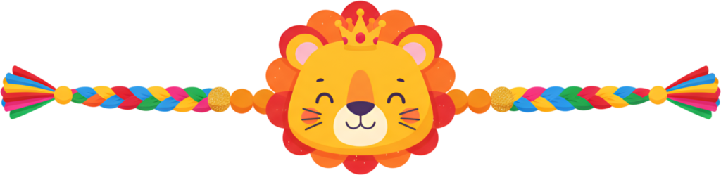Adopt this majestic king lion Rakhii, a bold PNG illustration with a crown and glittering beads, suitable for royal-themed celebrations and strong digital graphics 1 - Adopt this majestic king lion Rakhii, a bold PNG illustration with a crown and glittering beads, suitable for royal-themed celebrations and strong digital graphics Free PNG Download