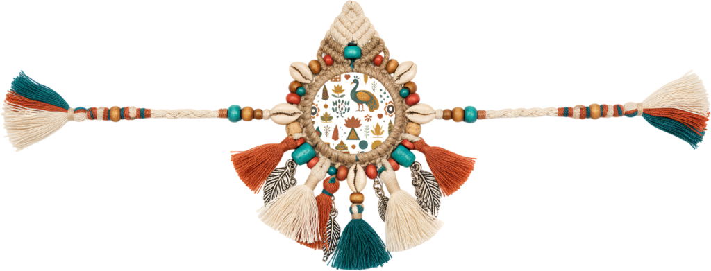 Elevate your festive designs with this exquisite macrame Rakhi PNG illustration, perfect for digital craft projects 1 - Elevate your festive designs with this exquisite macrame Rakhi PNG illustration, perfect for digital craft projects Free PNG Download