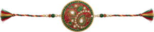 - Jeweled Golden Raksha Bandhan Art, an Exquisite Floral PNG Illustration Free PNG Download