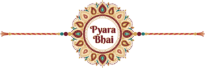 Discover a serene ‘Pyara Bhai’ Rakhi illustration, offered as a versatile PNG, perfect for elegant Raksha Bandhan digital scrapbooking