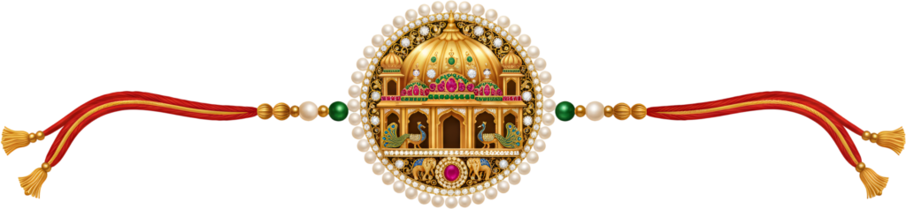 Create divine Raksha Bandhan greetings using this splendid temple Rakhi illustration, presented as a high-quality PNG for designers 1 - Create divine Raksha Bandhan greetings using this splendid temple Rakhi illustration, presented as a high-quality PNG for designers Free PNG Download
