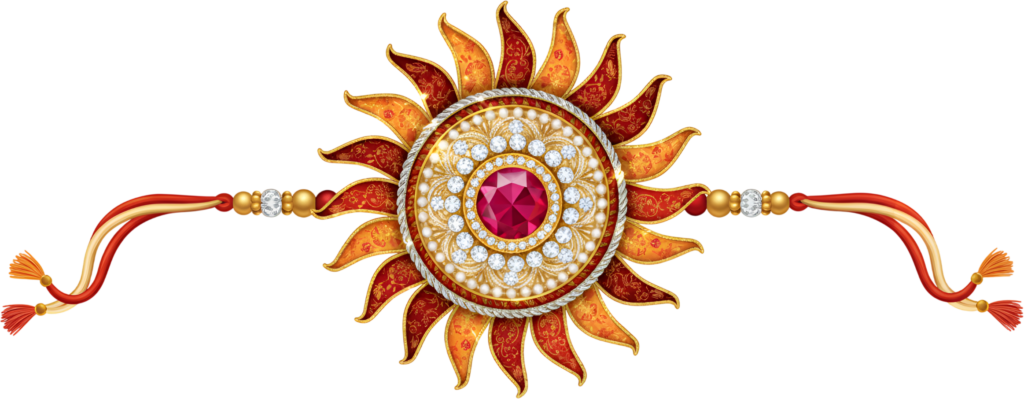 Infuse elegance into Raksha Bandhan projects with this sparkling sun Rakhi illustration, a gemstone-studded PNG for luxury digital art 1 - Infuse elegance into Raksha Bandhan projects with this sparkling sun Rakhi illustration, a gemstone-studded PNG for luxury digital art Free PNG Download