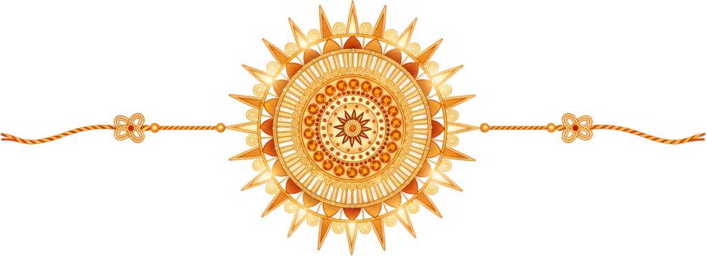 Design eye-catching Raksha Bandhan visuals using this elaborate sun Rakhi illustration, a detailed PNG for cultural digital campaigns 1 - Design eye-catching Raksha Bandhan visuals using this elaborate sun Rakhi illustration, a detailed PNG for cultural digital campaigns Free PNG Download