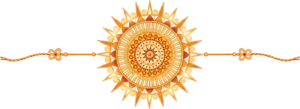 Design eye-catching Raksha Bandhan visuals using this elaborate sun Rakhi illustration, a detailed PNG for cultural digital campaigns