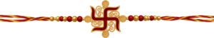 Implement the auspicious Swastik symbol with this traditional Rakhi illustration, a detailed PNG for sacred Raksha Bandhan digital assets