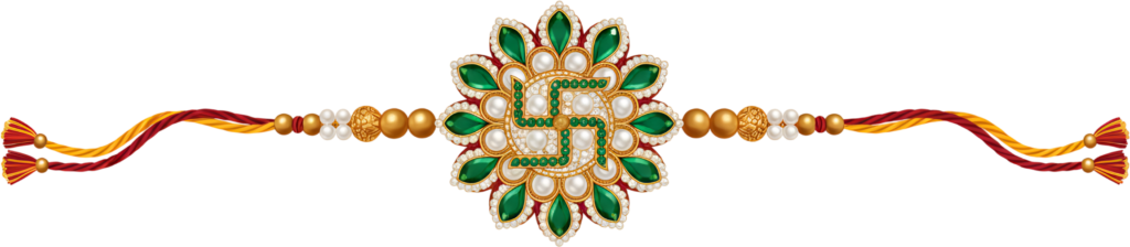 Highlight good fortune for Raksha Bandhan using this ornate Swastik Rakhi illustration, a pearl-adorned PNG for elegant digital use 1 - Highlight good fortune for Raksha Bandhan using this ornate Swastik Rakhi illustration, a pearl-adorned PNG for elegant digital use Free PNG Download