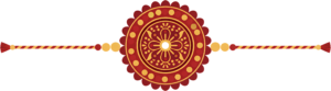 Display traditional charm for Raksha Bandhan with this minimalist floral Rakhi illustration, a simple PNG for elegant digital content