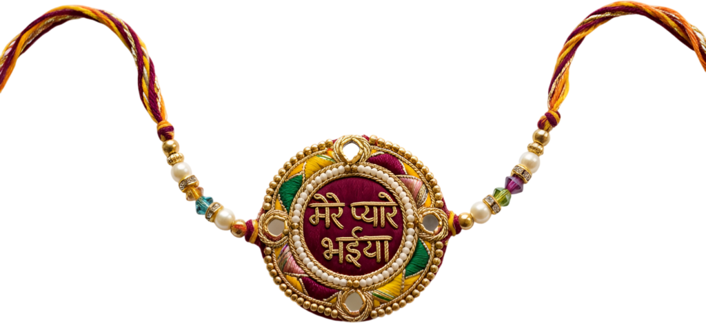 Offer personalized Raksha Bandhan gifts with this vibrant 'Mere Pyare Bhaiya' Rakhi illustration, a multi-beaded PNG for custom products 1 - Offer personalized Raksha Bandhan gifts with this vibrant 'Mere Pyare Bhaiya' Rakhi illustration, a multi-beaded PNG for custom products Free PNG Download