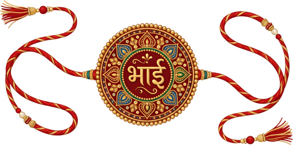 Inspire warmth for Raksha Bandhan with this beautiful 'Bhai' Rakhi illustration, a floral-patterned PNG for inviting digital designs 1 - Inspire warmth for Raksha Bandhan with this beautiful 'Bhai' Rakhi illustration, a floral-patterned PNG for inviting digital designs Free PNG Download