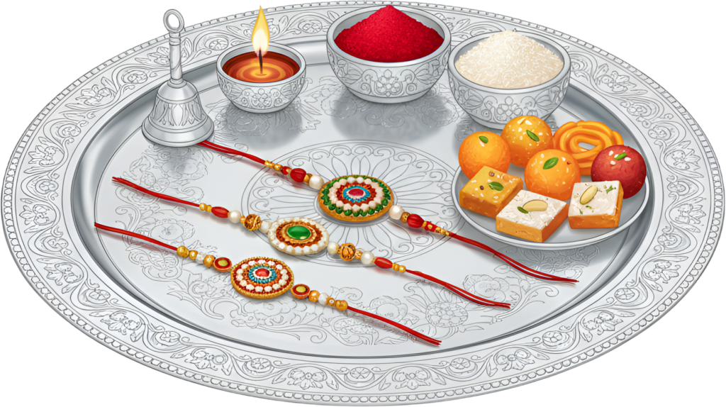 Access an extensive collection of Rakhi celebration illustration elements: multiple Rakhi in thali PNG for your diverse digital media 1 - Access an extensive collection of Rakhi celebration illustration elements: multiple Rakhi in thali PNG for your diverse digital media Free PNG Download