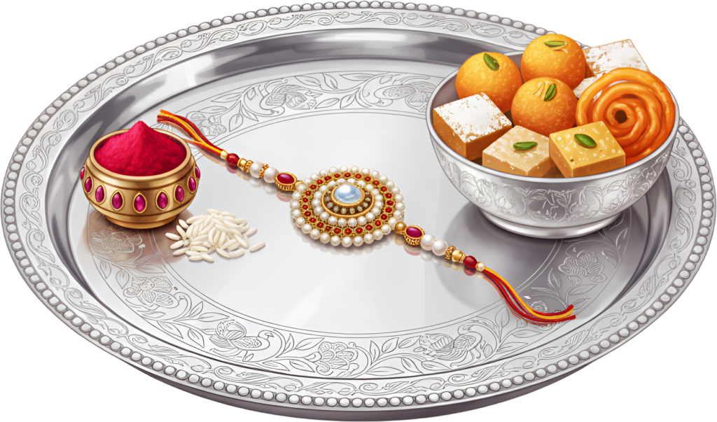 Find an exquisite Raksha Bandhan Rakhi thali illustration in PNG for crafting unique digital content and printable marketing materials 1 - Find an exquisite Raksha Bandhan Rakhi thali illustration in PNG for crafting unique digital content and printable marketing materials Free PNG Download