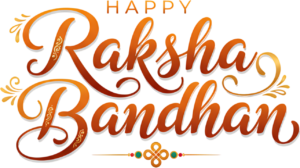 Elegant Cursive Raksha Bandhan Wishes, a Decorative PNG Illustration for Greetings