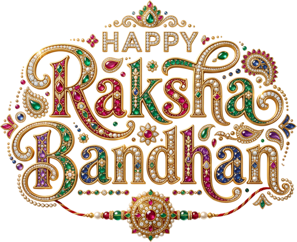 - Jeweled Raksha Bandhan Greeting, an Exquisite Festival PNG Illustration Art Free PNG Download