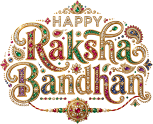 Jeweled Raksha Bandhan Greeting, an Exquisite Festival PNG Illustration Art