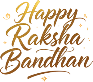 Textured Golden Raksha Bandhan Script, a Subtle Sparkle PNG Illustration