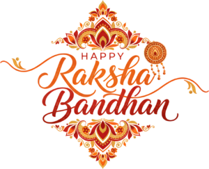 Ornate Mandala Raksha Bandhan Calligraphy, a Vibrant Cultural PNG Illustration