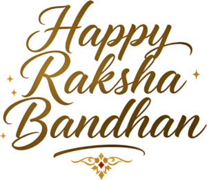 Textured Raksha Bandhan Greeting in Gold, a Radiant Festival PNG Illustration