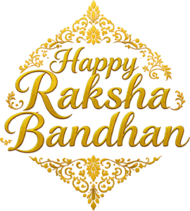 Golden Frame Raksha Bandhan Script, a Luxurious Festive PNG Illustration