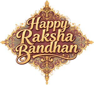 Rich Gold Raksha Bandhan Text, an Opulent Indian PNG Illustration