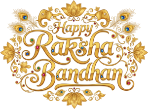 Jeweled Golden Raksha Bandhan Art, an Exquisite Floral PNG Illustration