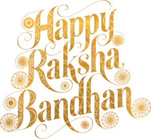 Ornate Golden Raksha Bandhan Script, a Textured Pattern PNG Illustration