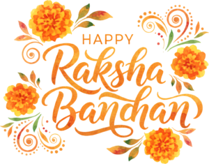Artistic Raksha Bandhan Greeting, a Vivid Floral PNG Illustration