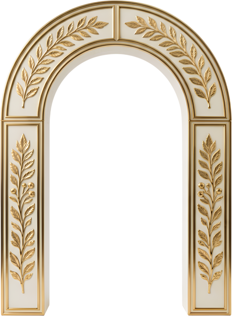 Archway design elegance for wedding invitations, a beautiful Royal Clipart PNG, digital project asset