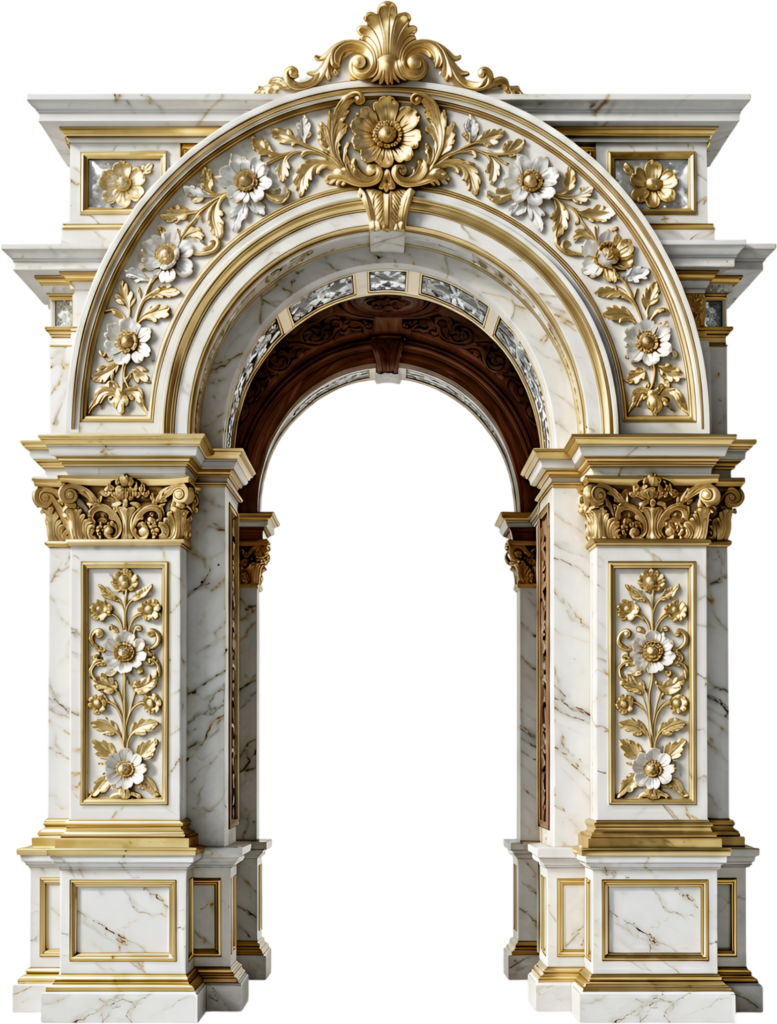 Regally carved arch, Marble archway, a splendid Royal PNG Clipart