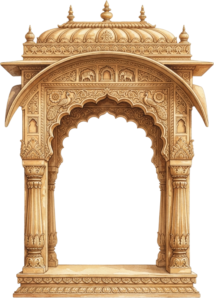 Majestic Grey Stone Royal Palace Arch with Red Paisley and Gold Detail Illustration PNG 1 - Majestic Grey Stone Royal Palace Arch with Red Paisley and Gold Detail Illustration PNG Free PNG Download