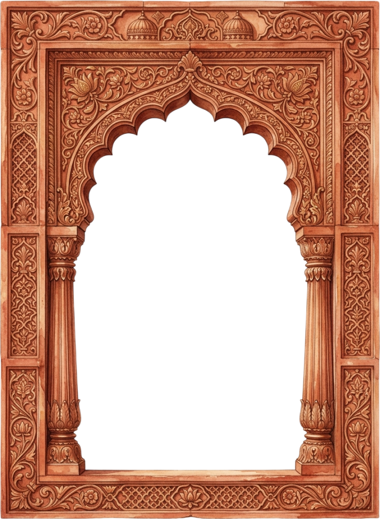 - Elegant Cream Sandstone Palace Archway with Fine Floral Filigree Design Illustration PNG Free PNG Download