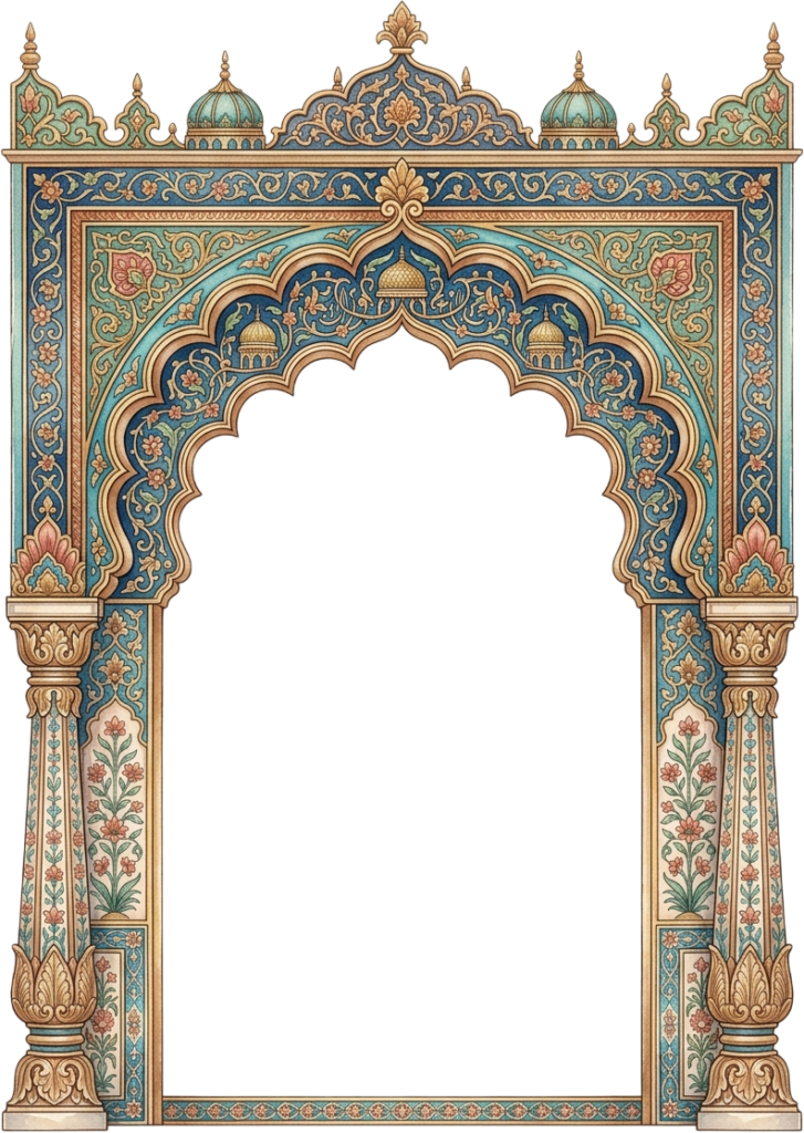 Regal Emerald Green Peacock Theme Palace Arch with Vibrant Golden Accents PNG 1 - Regal Emerald Green Peacock Theme Palace Arch with Vibrant Golden Accents PNG Free PNG Download