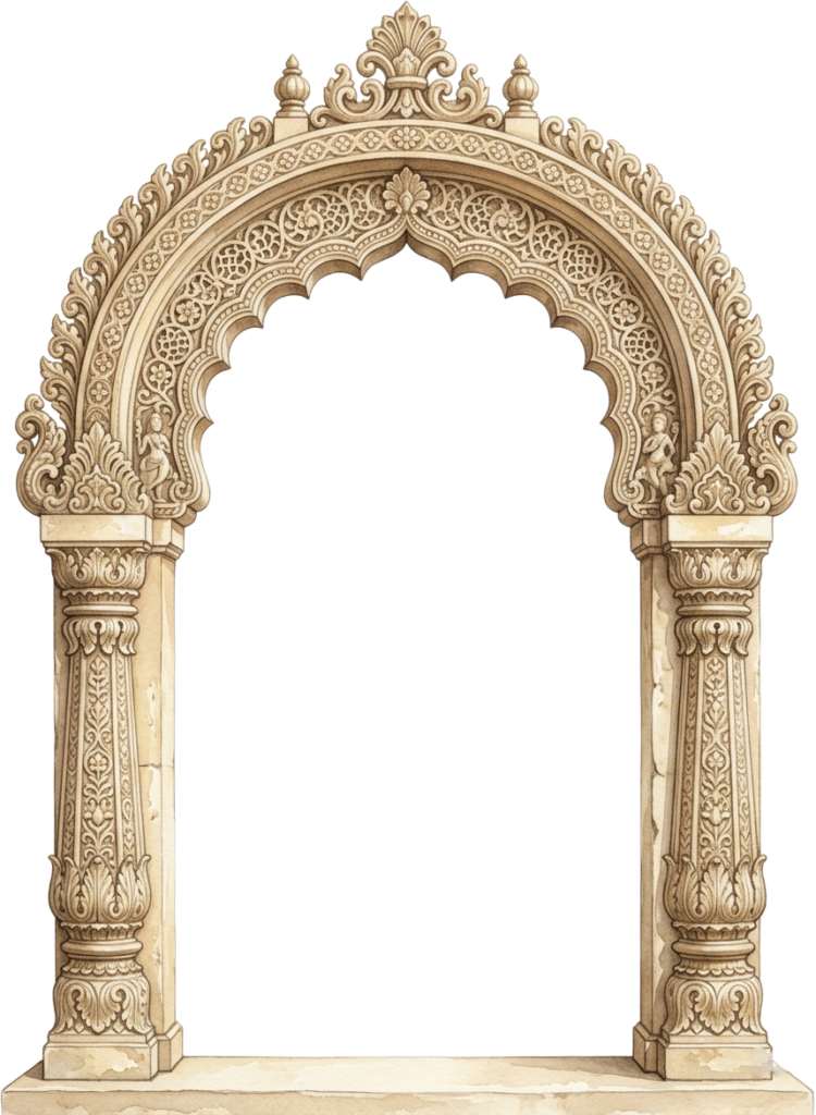 - Regal Turquoise and Gold Palace Arch with Intricate Persian Floral Patterns PNG Free PNG Download