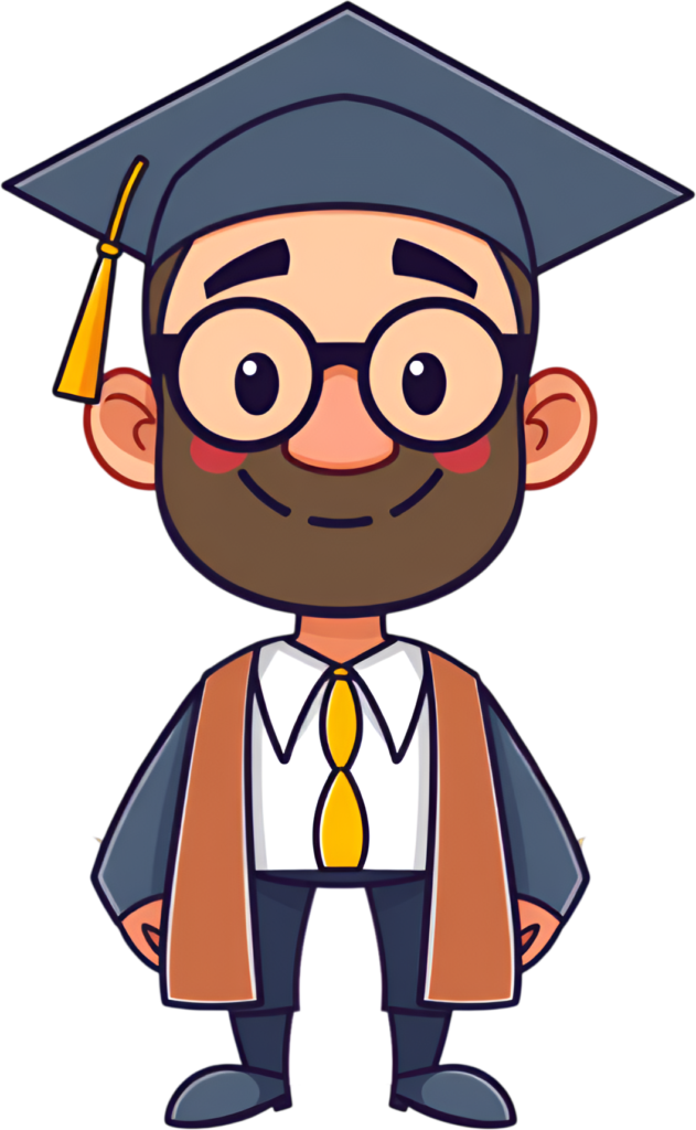- Commemorate achievement with this distinguished male graduate professor, adorned in cap, gown, beard, and glasses, a scholarly PNG illustration Free PNG Download