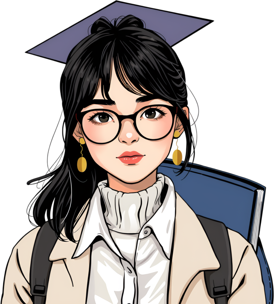 Inspire success using this intellectual young female graduate student, wearing a graduation cap, glasses, backpack, and book, a prestigious PNG illustration 1 - Inspire success using this intellectual young female graduate student, wearing a graduation cap, glasses, backpack, and book, a prestigious PNG illustration Free PNG Download