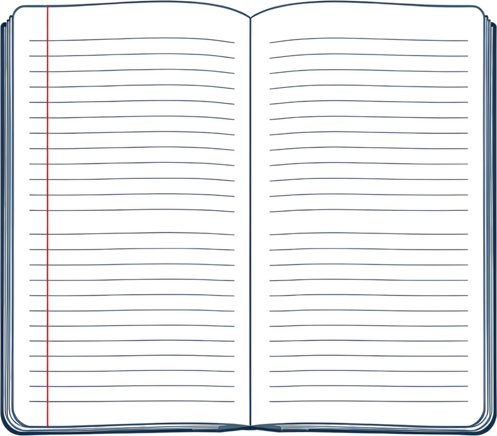 Capture your thoughts on this perfectly organized open lined notebook, ready for all your writing needs Clipart PNG 1 - Capture your thoughts on this perfectly organized open lined notebook, ready for all your writing needs Clipart PNG Free PNG Download