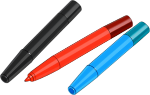 Add a splash of color to your projects with this versatile set of three vibrant marker pens Clipart PNG