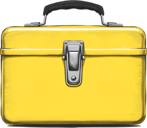Carry your meals in retro style with this iconic bright yellow lunchbox, perfect for daily use Clipart PNG