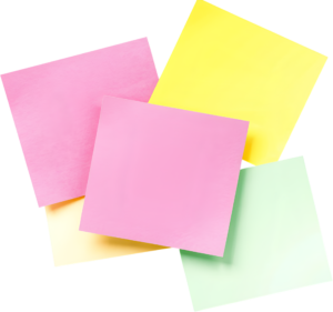 Vibrant Stacked Sticky Notes PNG, a versatile Illustration element for Organizing and Reminders