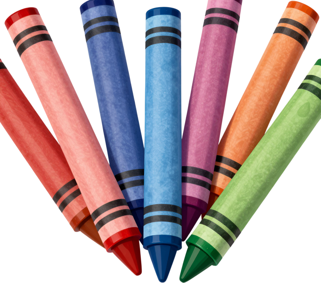 Displaying a vibrant rainbow array of colorful crayons, an essential tool for children's art and creative activities, ideal for your Clipart Illustration PNG 1 - Displaying a vibrant rainbow array of colorful crayons, an essential tool for children's art and creative activities, ideal for your Clipart Illustration PNG Free PNG Download