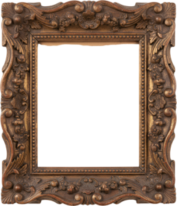 Elevate your design with this intricate aged bronze PNG, a rich antique Illustration