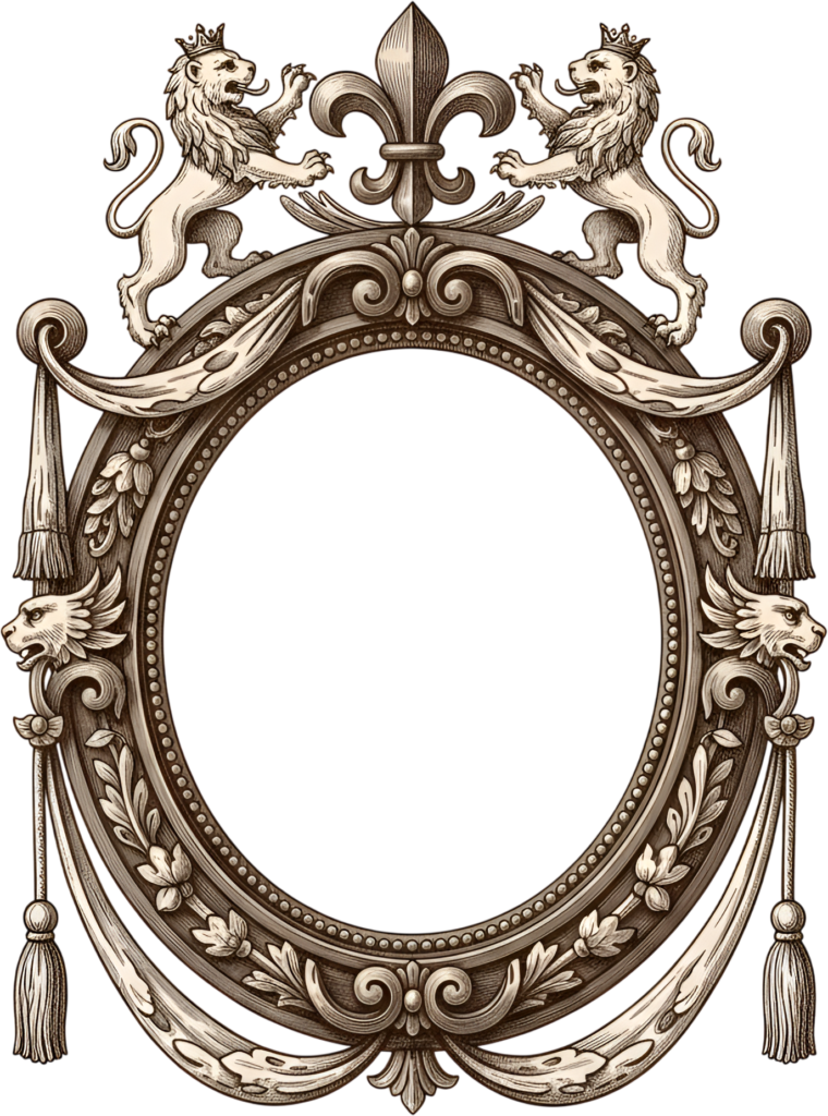 - Enrich your gallery with a monochrome heraldic lion oval PNG and fleur-de-lis Illustration Free PNG Download