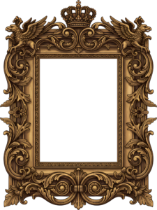 Captivate viewers using this elaborate griffin crown rectangular PNG, a grand detailed Illustration