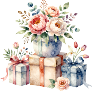Create elegant compositions with this refined Gift Box Clipart stack, showcasing roses and eucalyptus, a pristine PNG for sophisticated events 15 - Create elegant compositions with this refined Gift Box Clipart stack, showcasing roses and eucalyptus, a pristine PNG for sophisticated events Free PNG Download