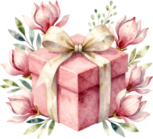Create elegant compositions with this refined Gift Box Clipart stack, showcasing roses and eucalyptus, a pristine PNG for sophisticated events 2 - Create elegant compositions with this refined Gift Box Clipart stack, showcasing roses and eucalyptus, a pristine PNG for sophisticated events Free PNG Download